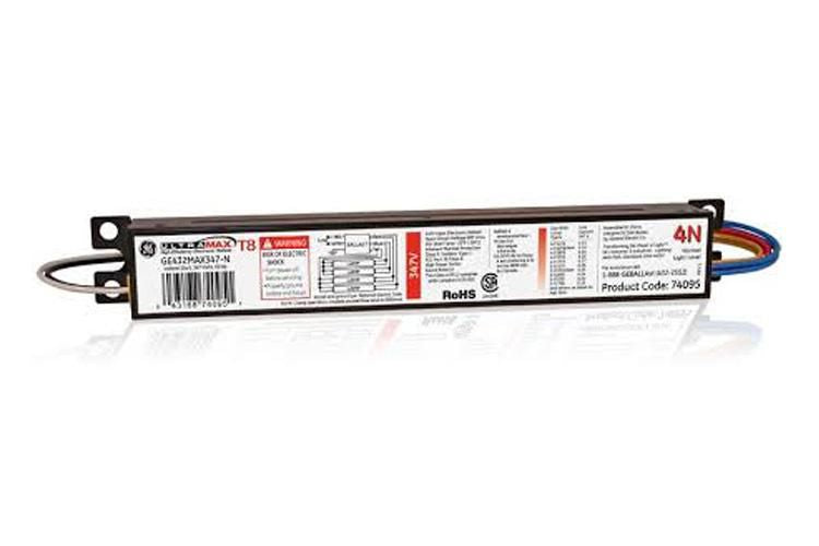 GE GE232MAXP347-H 347 T8 347V Linear Fluorescent Ballast 1 Or 2 Lamp (74109)