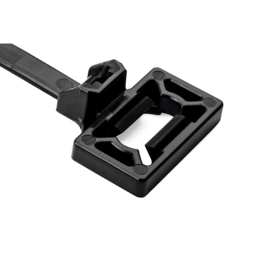 HellermannTyton Stud Mount Lateral Cable Tie Stud Diameter .2 Inch 50 Pounds 6.0 Inch Long PA66HS Black 500 Per Package (157-00226)
