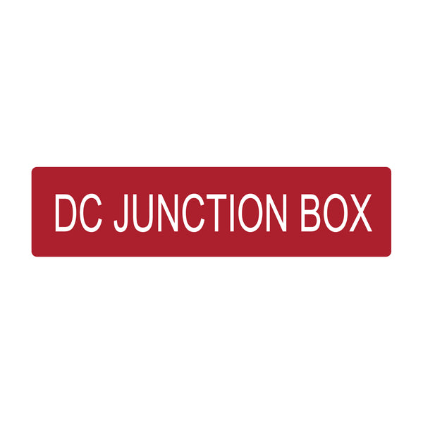 HellermannTyton Solar Label DC Junction Box 4.0 Inch X 1.0 Inch Vinyl Red 10 Per Package (596-00744)