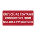 HellermannTyton Solar Label Enclosure Contains...PV Sources 4.0 Inch X 2.0 Inch Vinyl Red 10 Per Package (596-00749)
