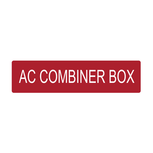 HellermannTyton Solar Label AC Combiner Box 4.0 Inch X 1.0 Inch Vinyl Red 10 Per Package (596-00758)