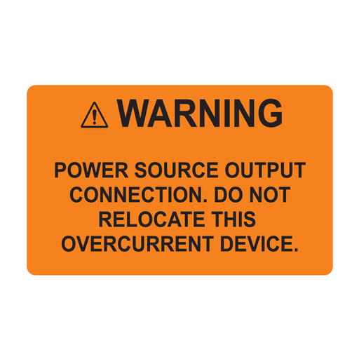 HellermannTyton Solar Label 2017 Code Warning Power Source 2.0 Inch X 1.25 Inch Vinyl Orange 10 Per Package (596-00884)