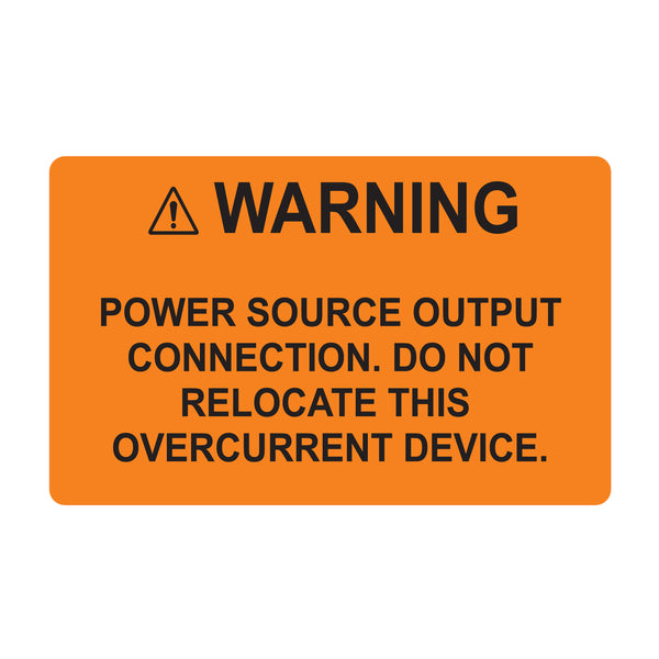 HellermannTyton Solar Label 2017 Code Warning Power Source 2.0 Inch X 1.25 Inch Vinyl Orange 10 Per Package (596-00884)