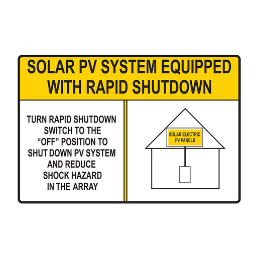 HellermannTyton Solar Label Reflective 2017 Code Solar PV System (596-00888)