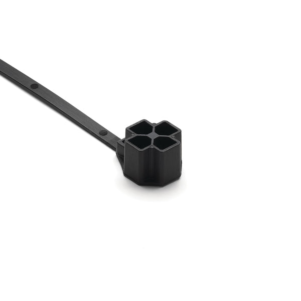 HellermannTyton M10 Stud Mount Tie 7.5 Inch Tie 80 Pound Tensile Strength PA66HIRHS Black 2000 Per Package (157-00291)