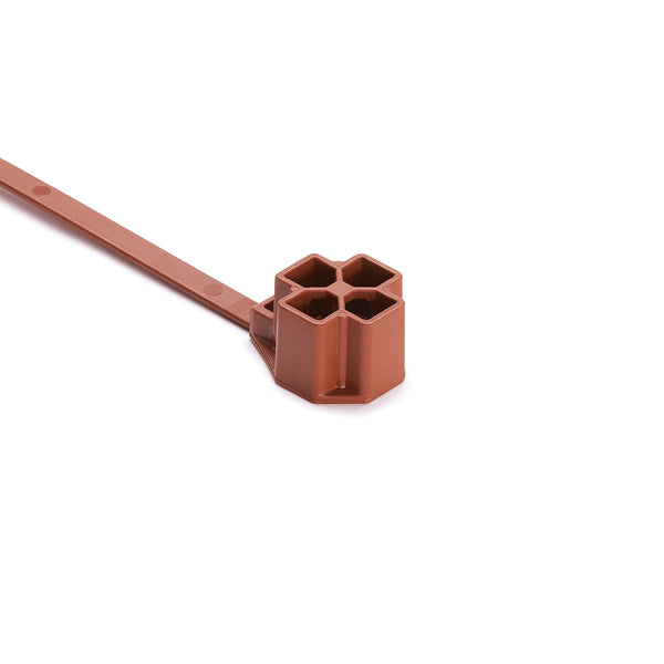 HellermannTyton M12 Stud Mount Tie 7.5 Inch Tie 80 Pound Tensile Strength PA46 Brown 2000 Per Package (157-00295)