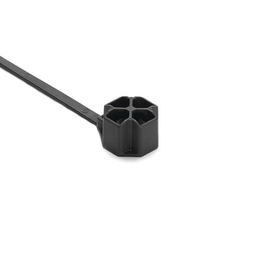 HellermannTyton M12 Stud Mount Tie 7.5 Inch Tie 80 Pound Tensile Strength PA66HIRHS Black 2000 Per Package (157-00292)