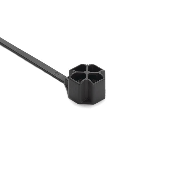 HellermannTyton M12 Stud Mount Tie 7.5 Inch Tie 80 Pound Tensile Strength PA66HIRHS Black 2000 Per Package (157-00292)