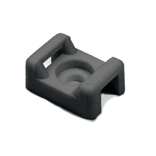 HellermannTyton Cable Tie Anchor Mount .86 Inch X .62 Inch .25 Inch Hole Diameter .31 Inch Maximum Tie Width PA666V0 Black 100 Per Package (151-03102)