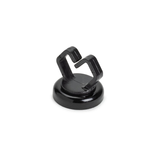 HellermannTyton Magnetic Clip Small 1/2 Inch Neodymium Alloy (Magnet)/Polyacetal (POM)/Steel 10 Pound Pull Force Black 100 Per Bag (151-04028)