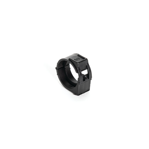HellermannTyton Hinged Convoluted Tubing End Clamp Fitting 0.44 Inch Polypropylene Black 5000 Per Package (167-00217)