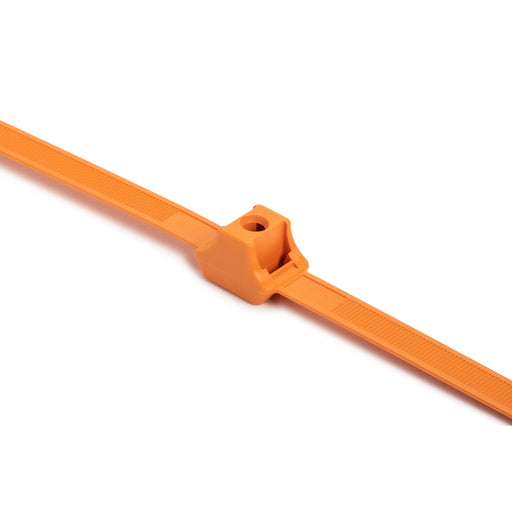 HellermannTyton Dual Clamp Tie 0.25 Inch Stud Diameter 2.30 Inch Max Bundle Diameter 150 Pound PA66HIRHS Orange 500 Per Package (115-00176)