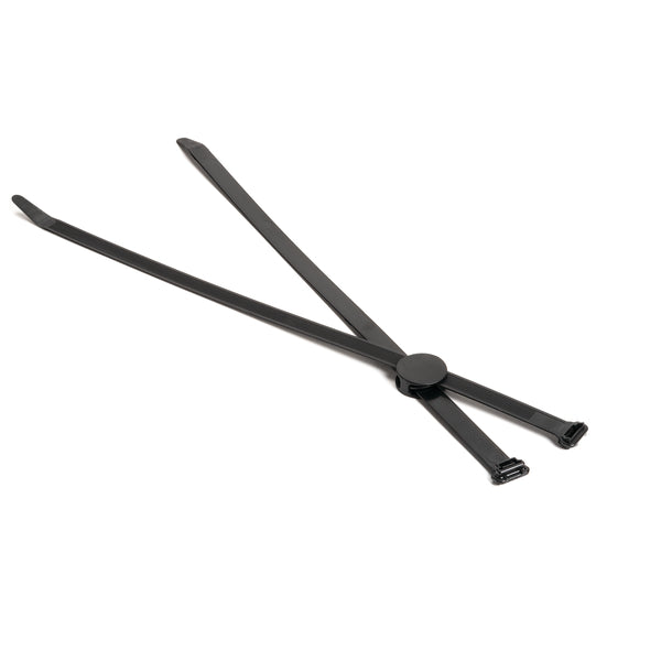 HellermannTyton 3-Piece Wide Strap Tie With Coupler 15.1 Inch Long 0.37 Inch-4.12 Inch Diameter 120 Pound PA66HIRHSUV Black 100 Per Bag (156-03014)