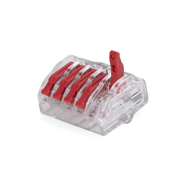 HellermannTyton Helacon Releasable Wire Connector 5-Port (PC And PA66) Clear 300 Per Package (148-90067)