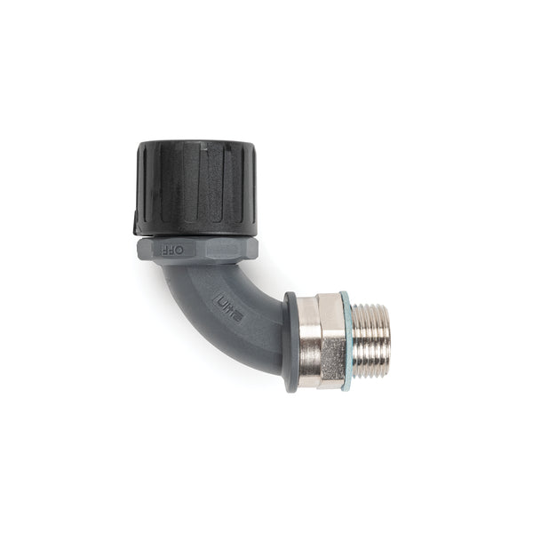 HellermannTyton Helaguard Non-Metallic 21Mm IP68 Ultra Fitting 90-Elbow Brass Swivel Ext M20 Thread NPB PA66 Black 10 Per Package (166-90826)