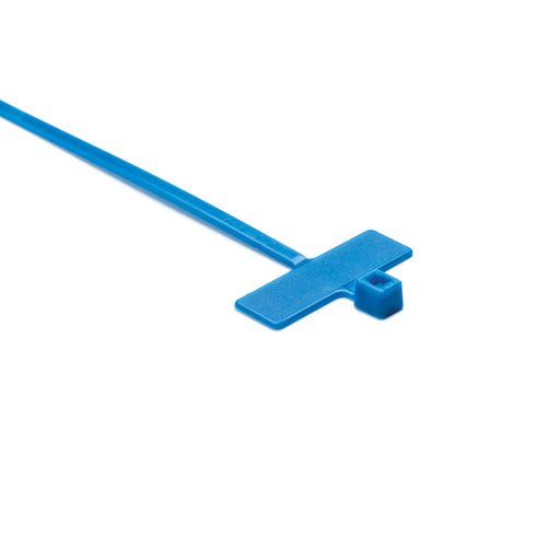 HellermannTyton Identification Tie 3.9 Inch Long 18 Pound Tensile Strength PA66 Blue 200 Per Package (IT18R6L4)