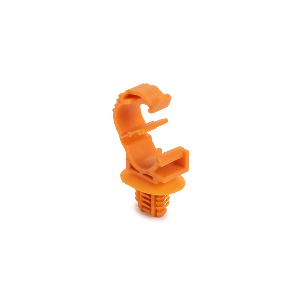 HellermannTyton LOC Locking Clamp 10-14 Mm With 4 X Oval Fir Tree PA66HIRHS Orange 1000 Per Carton (151-03459)