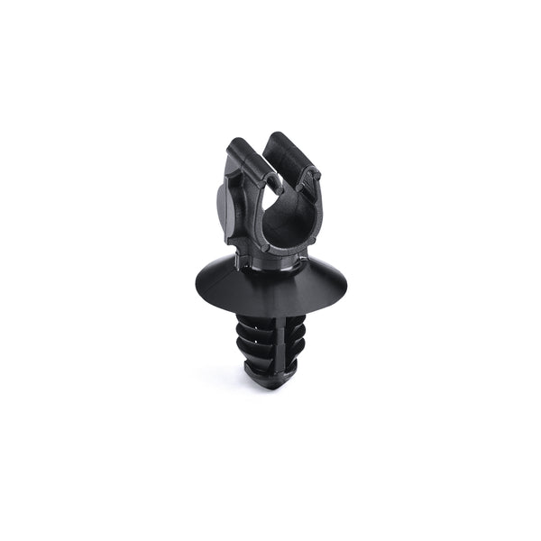 HellermannTyton MOC Clip 6mm With 6.5mm Fir Tree PA66HIRHSUV Black 5000 Per Carton (151-01713)