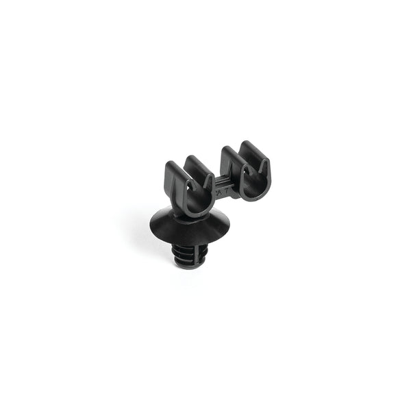 HellermannTyton Tube And Pipe Clip With 8mm Fir Tree 2x 6.5-7.0mm Diameter PA66HIRHS Black 2000 Per Carton (133-04043)