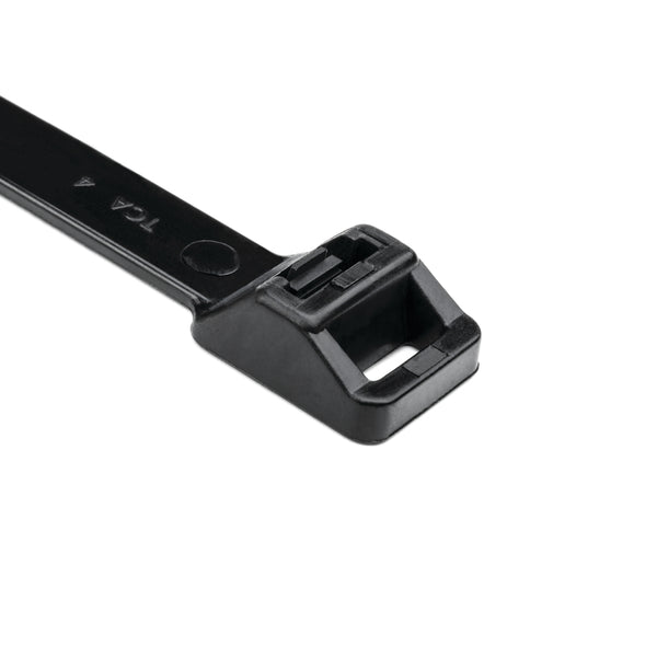 HellermannTyton Releasable Cable Tie Release Tab 22.3 Inch Long 250 Pound Tensile Strength PA66 UV Black 25 Per Package (RT250M0UVX2)