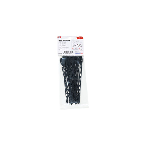 HellermannTyton Cable Tie Without Serration 7 Inch Long Flexible TPU Black 16 Per Package (115-07190)