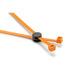 HellermannTyton 3-Piece T50R Tie With Coupler 8 Inch Long 0.08-1.97 Inch Diameter 50 Pound PA66HIRHS/PA66HIRHSUV Orange/Black 500 Per Package (156-04062)