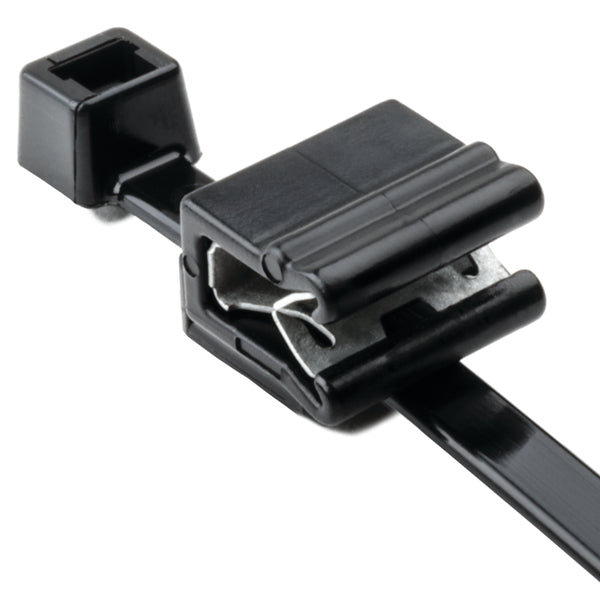 HellermannTyton 2-Piece Cable Tie And Edge Clip 8.0 Inch Long EC5A 100 Per Package (156-02226)