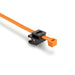 HellermannTyton 2-Piece Cable Tie/Edge Clip 8.0 Inch Long EC5A 1-3 Mm Panel 50 Pound PA66HIRHS/PA66HIRHSUV Orange/Black 500 Per Package (156-04052)