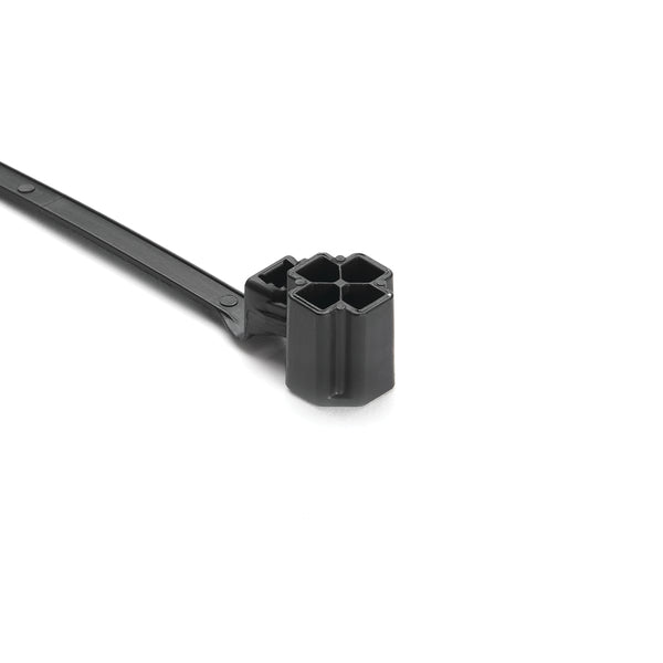 HellermannTyton M5/T5/M6/T6 Stud Mount Tie 7.5 Inch Long 50 Pound Tensile PA66HIRHSUV Black 100 Per Package (157-00418)