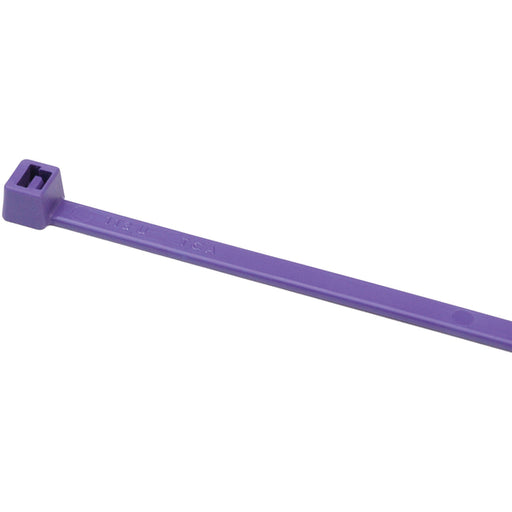 HellermannTyton Cable Tie 12 Inch Long UL Rated 50 Pound Tensile Strength PA66 Purple 100 Per Package (T50I7C2)
