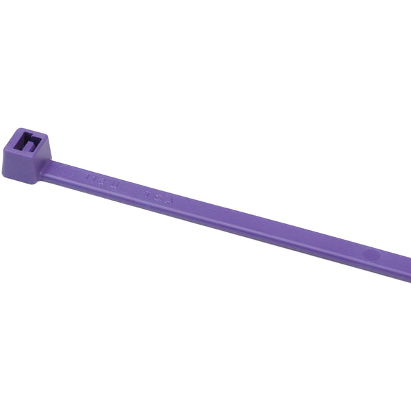 HellermannTyton Cable Tie 12 Inch Long UL Rated 50 Pound Tensile Strength PA66 Purple 100 Per Package (T50I7C2)