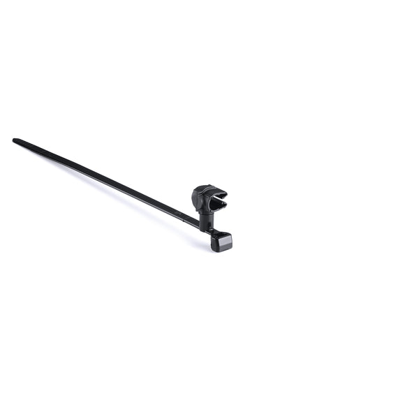 HellermannTyton MOC Clip 5mm Assembled To T50SVC Swivel Tie PA66HIRHSUV Black 1000 Per Carton (156-02239)