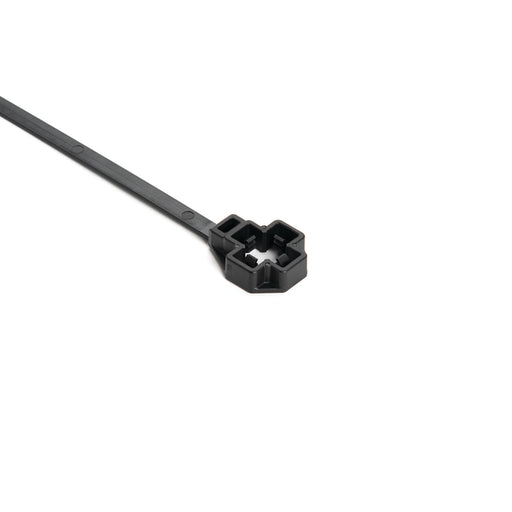 HellermannTyton Low-Profile M10 Stud Mount Tie 7.5 Inch Tie 80 Pound Tensile Strength PA66HIRHS Black 2500 Per Package (157-00342)