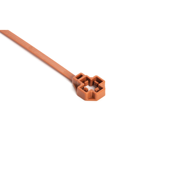 HellermannTyton Low-Profile M10 Stud Mount Tie 7.5 Inch Tie 80 Pound Tensile Strength PA46 Brown 3500 Per Package (157-00343)
