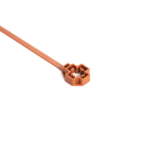 HellermannTyton Low-Profile M12 Stud Mount Tie 7.5 Inch Tie 80 Pound Tensile Strength PA46 Brown 2000 Per Package (157-00345)
