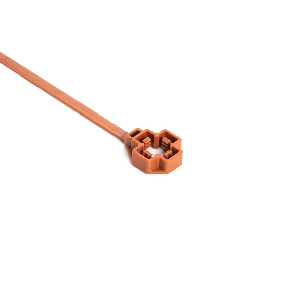 HellermannTyton Low-Profile M12 Stud Mount Tie 7.5 Inch Tie 80 Pound Tensile Strength PA46 Brown 2000 Per Package (157-00345)