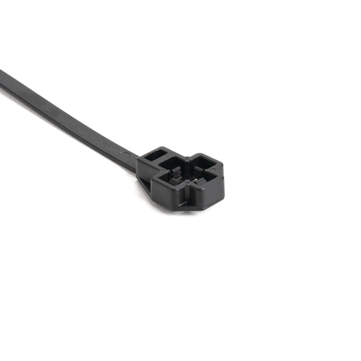 HellermannTyton Low-Profile M8 Stud Mount Tie 7.5 Inch Tie 80 Pound Tensile Strength PA66HIRHS Black 2000 Per Package (157-00340)