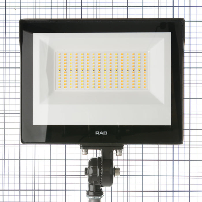 RAB LED Flood X17 Field Adjustable 60W-50W-30W 3000K/4000K/5000K Knuckle Mount Photocell Bronze (X17XFU60)