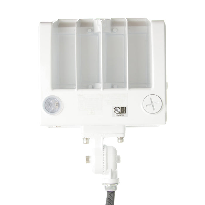 RAB X22 LED Flood Field Adjustable 60W/50W/40W/30W 3000K/4000K/5000K 7H6V Knuckle Mount With Trunnion Kit Photocell White (X22-60W)