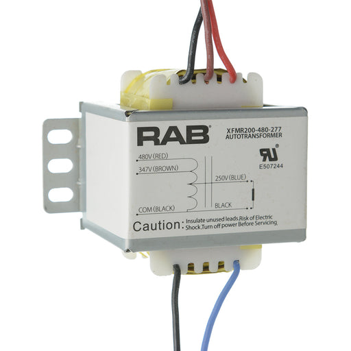 RAB Step Down Transformer 200W For HID Lamps (XFMR200-480-277)