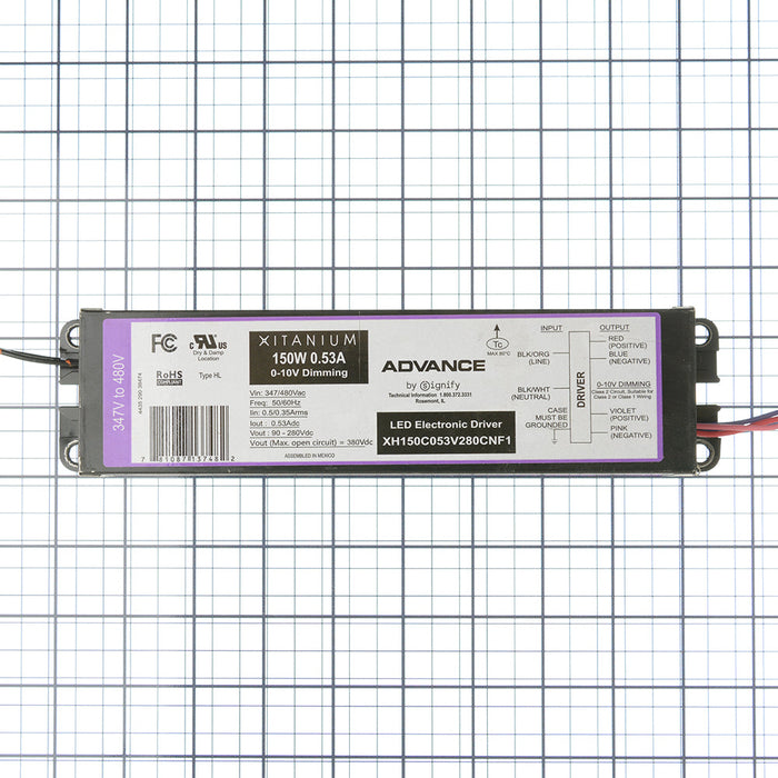 Advance XH150C053V280CNF1M Xitanium 150W Dimming And Fixed Output Outdoor LED Driver 347V-480V (929000724713)