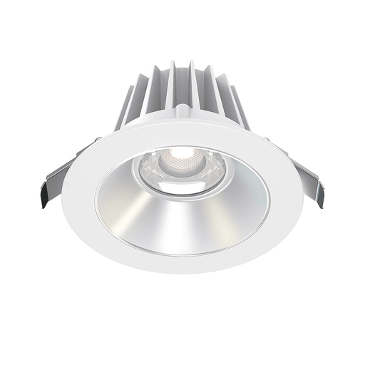 Lotus LED Lights 4 Inch Round Recessed White Trim LED 15W CCT Selectable 2700K/3000K/3500K/4000K/5000K Alzak Reflector 36 Degree Air Tight 90 CRI (JXL-COB04-R15W-5CCT-WH-4RR-SM-AZ)