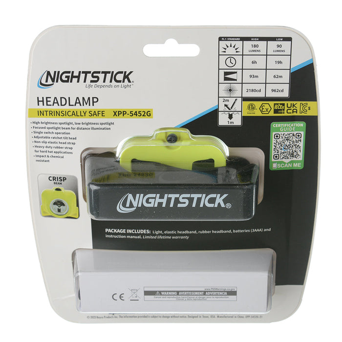 Nightstick Intrinsically Safe Dual-Function Headlamp-Green (XPP-5452G)