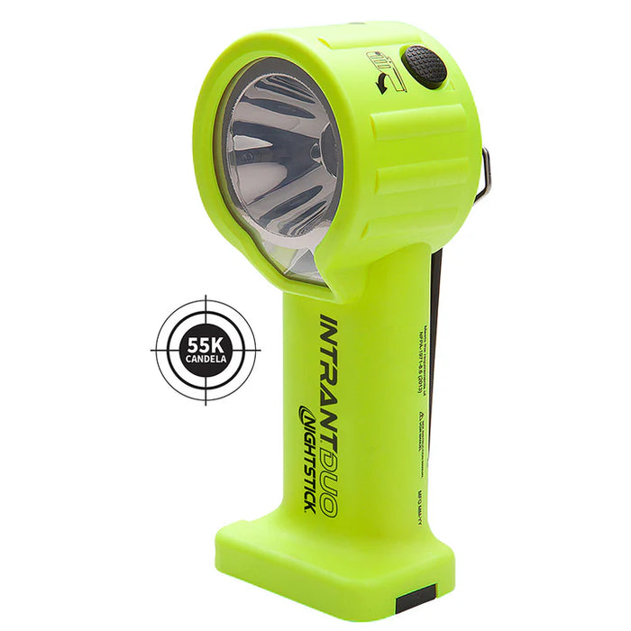 Nightstick Intrant Duo Turbo Intrinsically Safe Dual-Light Angle Light 4AA Batteries Green UL913 | ATEX (XPP-5564GX)