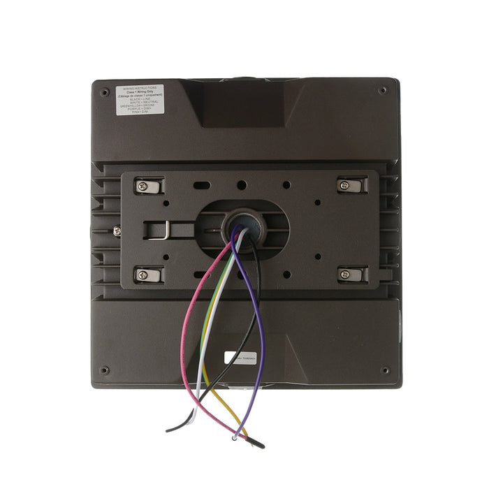 Trace-Lite Slim Die-Cast LED Canopy Wattage/CCT Selectable 40W-60W-75W 3000K-4000K-5000K 80 CRI 120-277Vac Dimming Driver Bronze Finish (ECX-75-CP-BR)