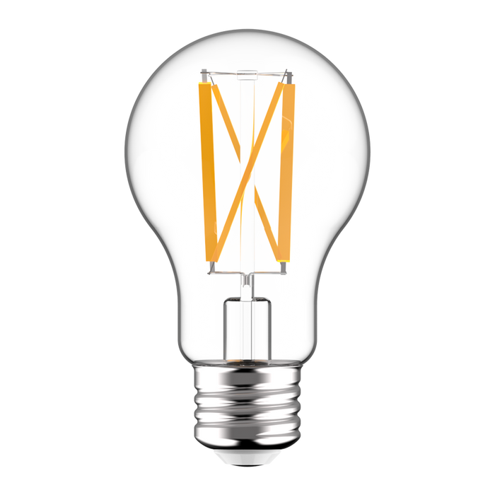 RAB LED Filament Lamp A19 10W 75W Equivalent 1100Lm E26 Base 90 CRI 3000K Dimmable Clear (A19-10-E26-930-F-C)