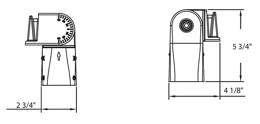 RAB A22 Field Adjustable Area Light Slipfitter Bronze (A22SF)