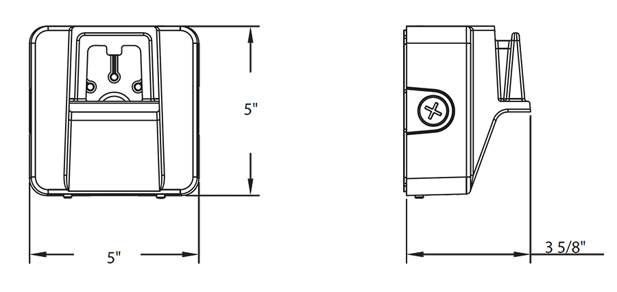 RAB A22 Field Adjustable Area Light Wall Mount White (A22WMW)