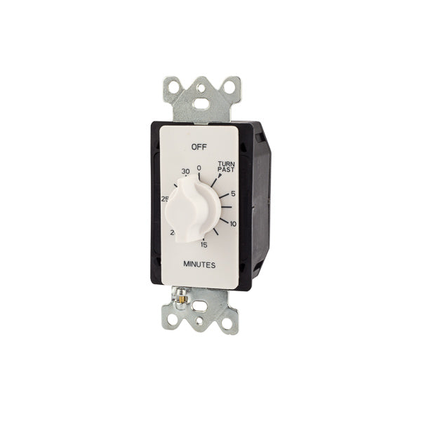 Spring Based Timer Tork A530MW 30 Minute Spring Wound Twist Timer 125-277V SPDT White ...