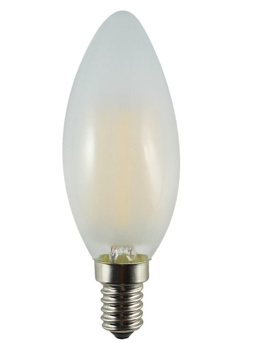 Aamsco Hybrid LED B10 Lamp 2W 18Lm Candelabra Screw Frost (LED-2WF-B10HYBRID-DIM)